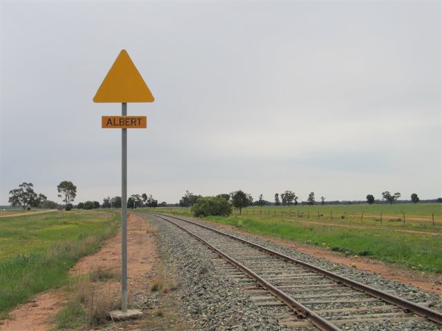 A landmark signal on the outskirts of the location.