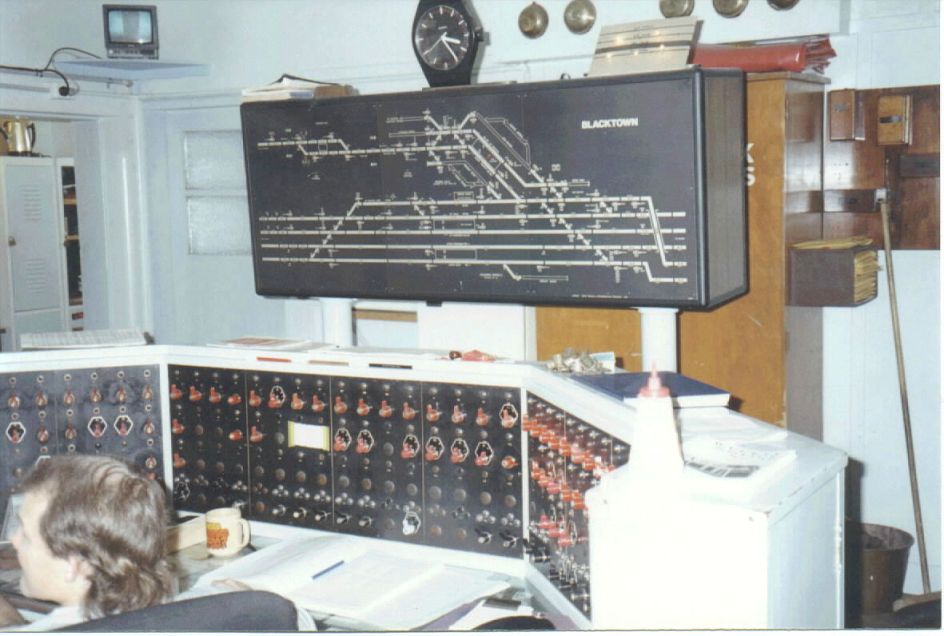 
The interior of Blacktown Signal Box.
