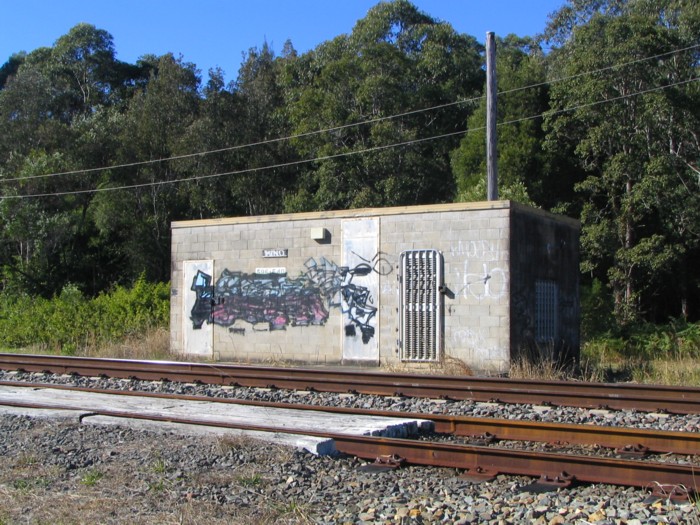 There is no trace at Bonville station apart from this building on the eastern side of the track.