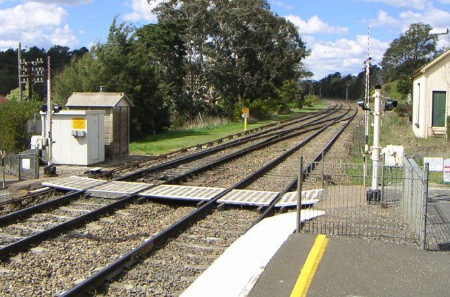 
The foot crossing at the Sydney end of the station.
