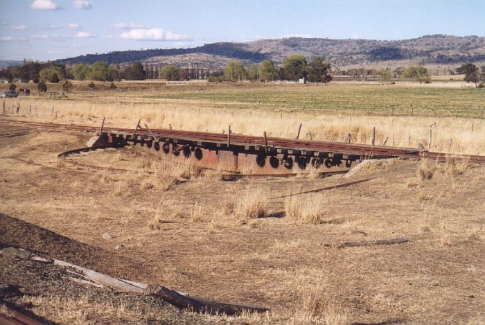 As a terminal station, Coolah possessed a turntable.  This is located
up the line from the station.
