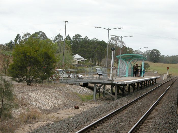 
A view of the short "CountryLink Modern" style platform.
