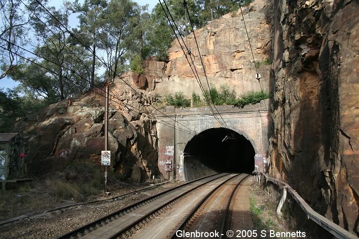 A photo of the eastern portal of Glenbrook tunnel.
