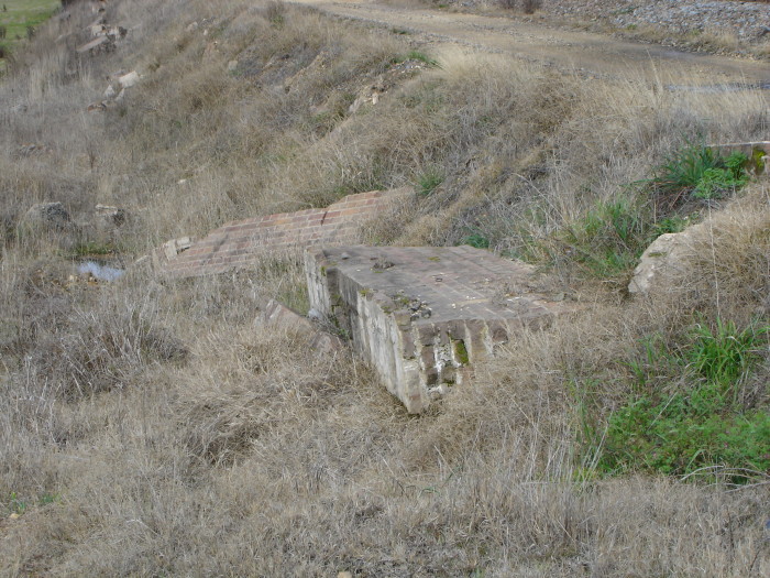 A closer view of the platform face remains.