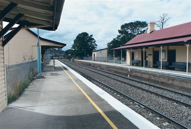 
The view looking north along platform 2.
