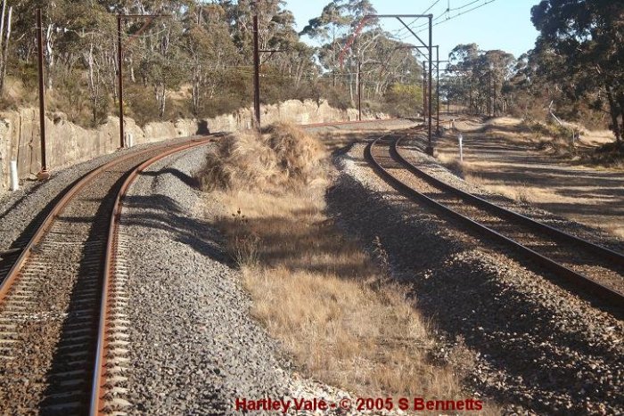 The view looking in the direction of Sydney of the location of the one-time station.