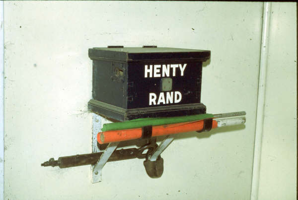 The Henty - Rand staff and ticket box.