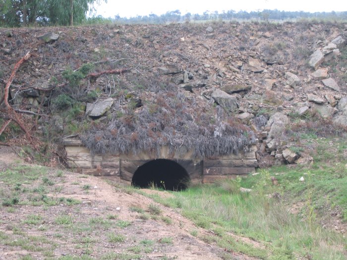 The remains of the formation from before the Main North was diverted around Lake Liddell.