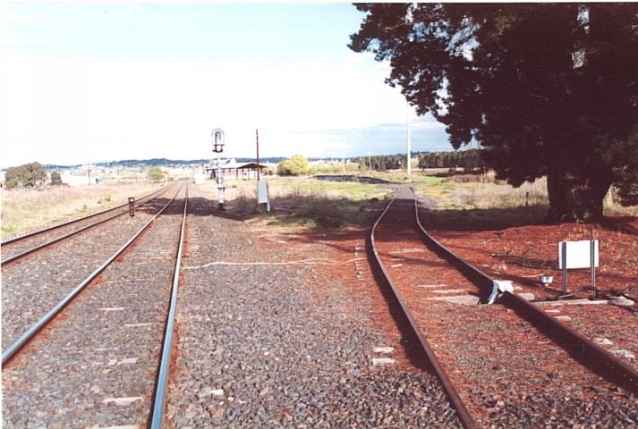 
The view looking west of the site of the one-time station of Kelso.
Only the grain siding remains to indicate its presence.
