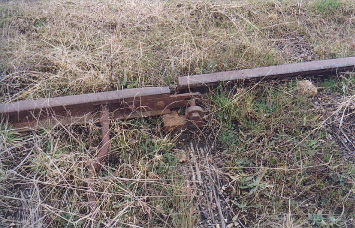 
The stub derail at the up end of the loop siding.
