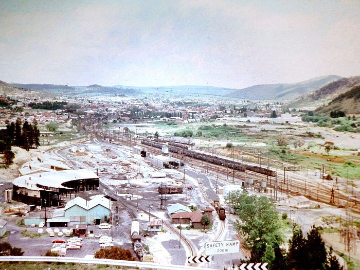 
The view looking down over Lithgow Yard.
