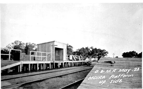 A historic photo of Moira Station.