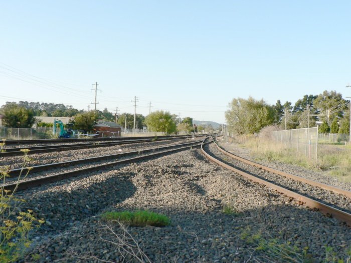 The view looking north from the northern leg of the triangle junction.