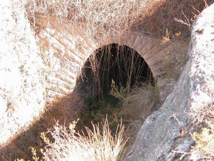 The down portal of the tunnel.