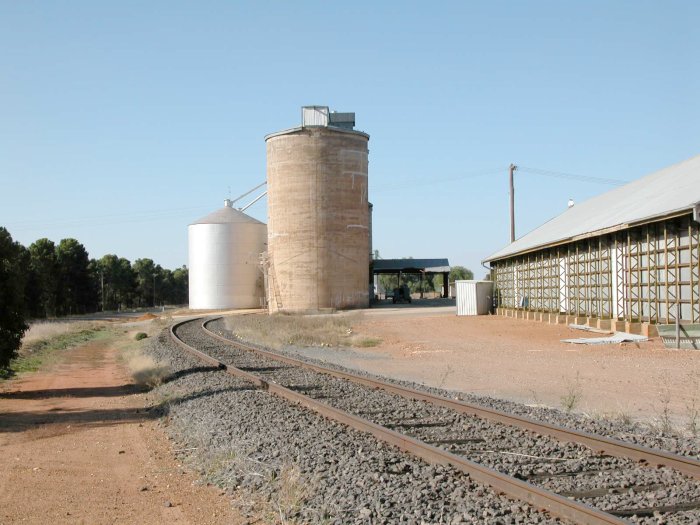 The view from the south of the broad gauge silo siding.