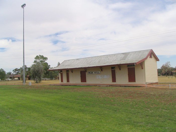The station building (with chimneys removed) has been relocated to a nearby sports ground.