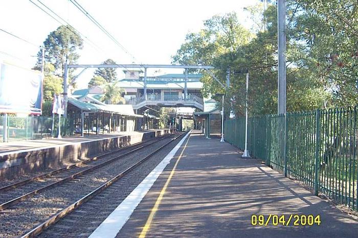 
The view looking south along the platforms.
