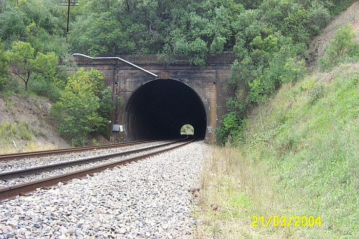 
The view of the down (south) portal of the Picton Tunnel.
