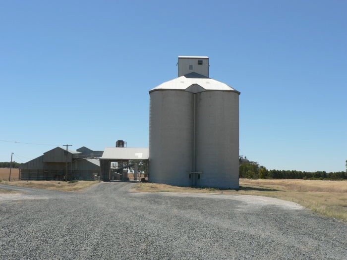 The view of the silo area looking west.