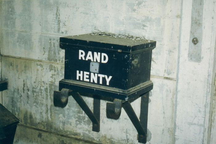
The Staff and Ticket box at Rand still existed 5 years after closure in this
1980 photo.
