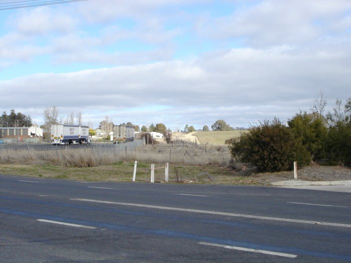 The view looking south from the adjacent level crossing site.