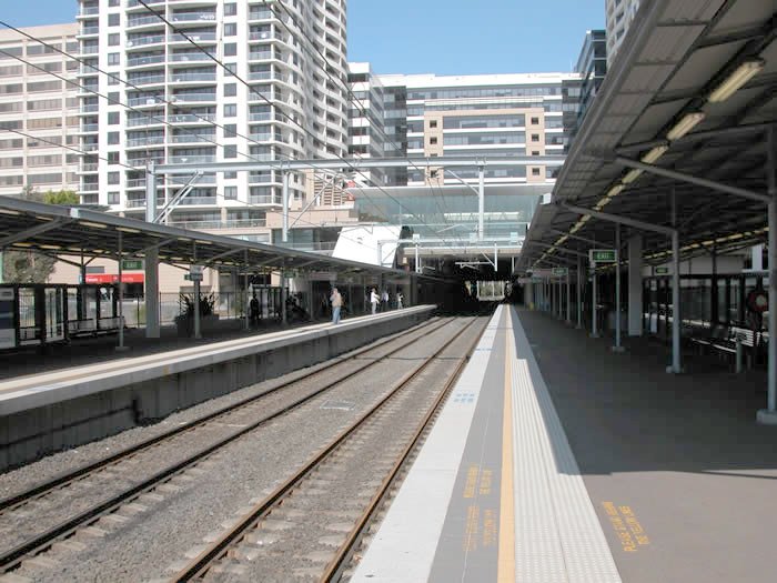 The new St Leonards station from platform 2 looking south.
