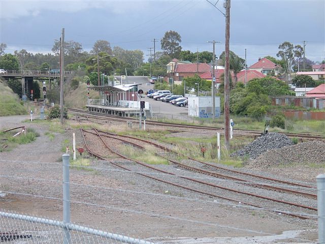 
The view of Telarah station from the vicinity of the perway sidings.
