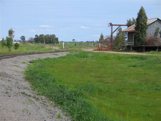 The view looking towards the southern end of the silo siding.