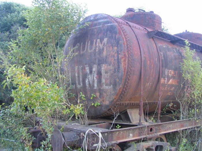 An old fuel tanker lies neglected at Ulong.