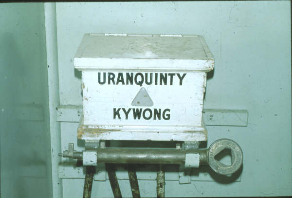 Uranquinty was the junction for the Kywong branch which was closed 5 years earlier, but the staff and ticket box still remained in the Signal Box.