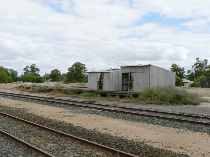 The remains of the goods shed and platform.