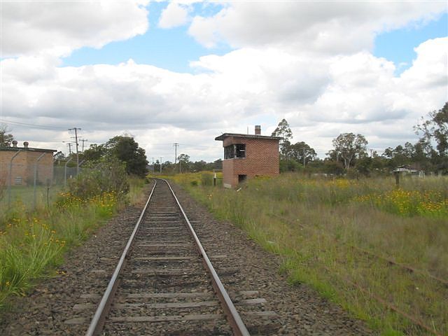 
The approach to Weston signal box, looking towards Maitland.
