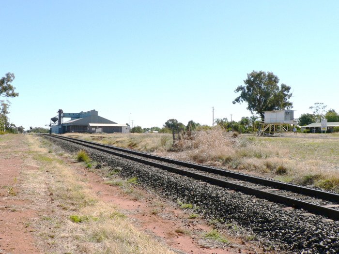 The view looking north. The station was on the left with a Loop and Goods siding opposite.