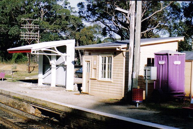 A view of the signal box on the up platform.