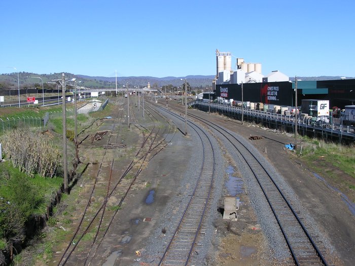 Albury yard, looking south from the Riverina Highway (Borella Rd) overpass.