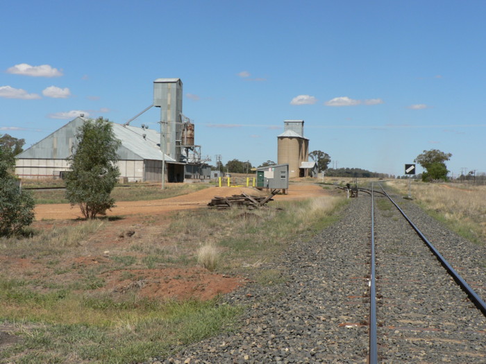 The view looking south. The station was located in the middle distance on the right of the line.