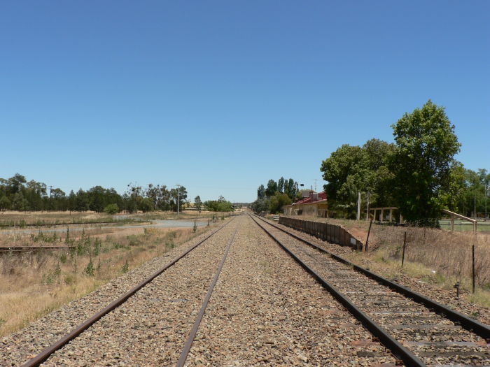 The view looking west with the platform still present.