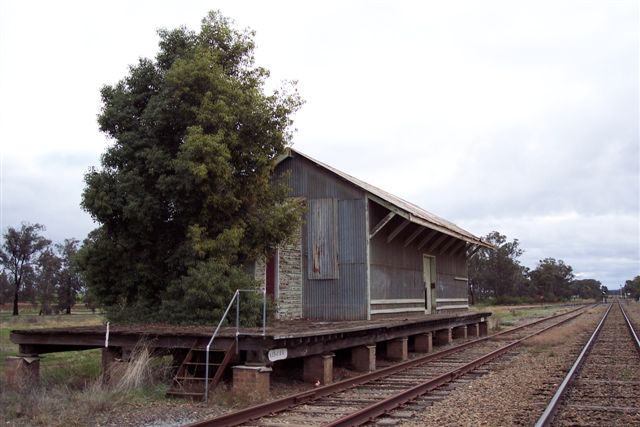 
The view of the goods shed, looking west.
