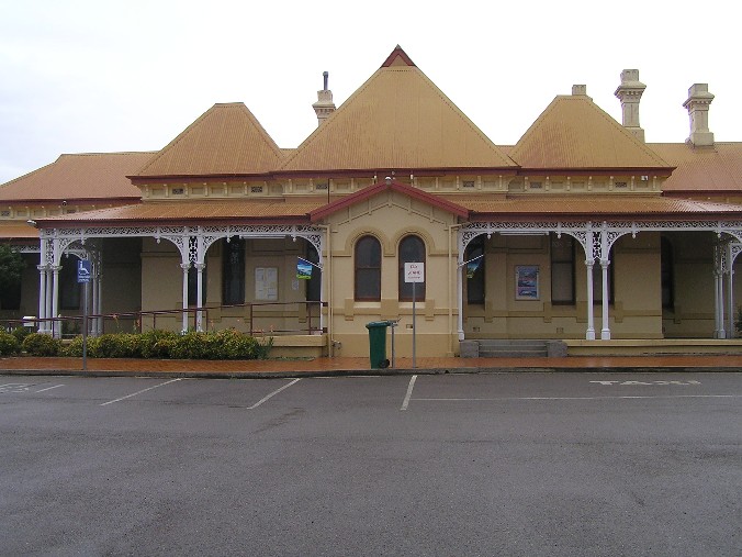 
The front entrance to the station.
