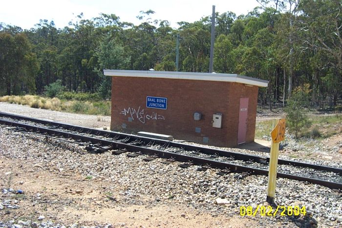 
The concrete signal box controlling the junction.
