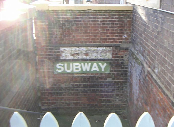 
The entrance to the disused subway.
