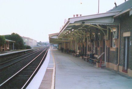 The view looking along the up platform.