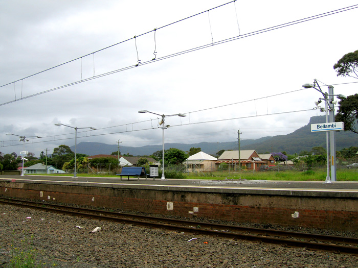 The view looking west of the south-bound platform.