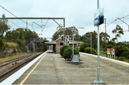 
The view looking north along the station.
