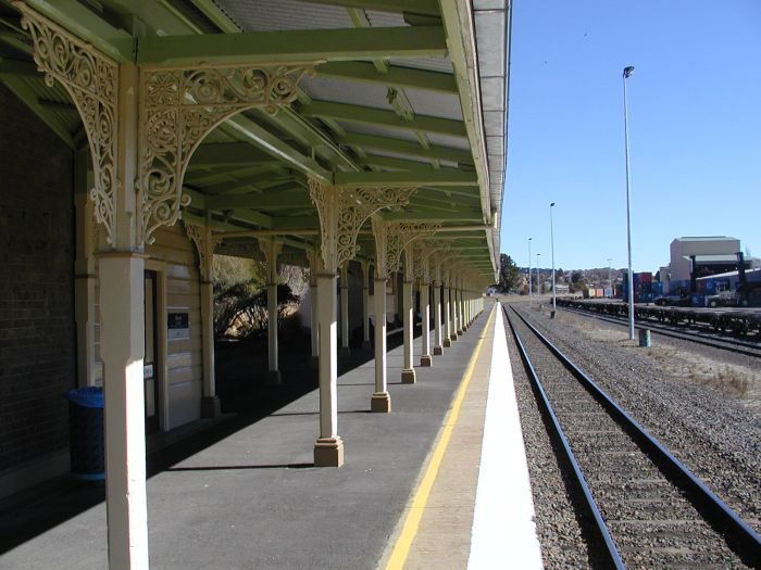 
The view looking along the platform.

