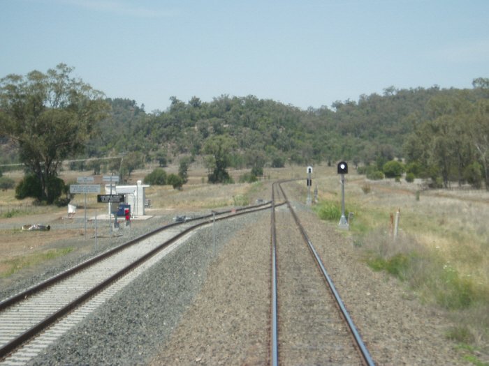 The view looking south towards the up end of the coal loader loop.