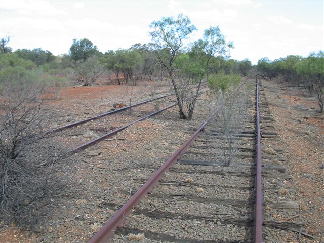 The remains of the main line and siding.