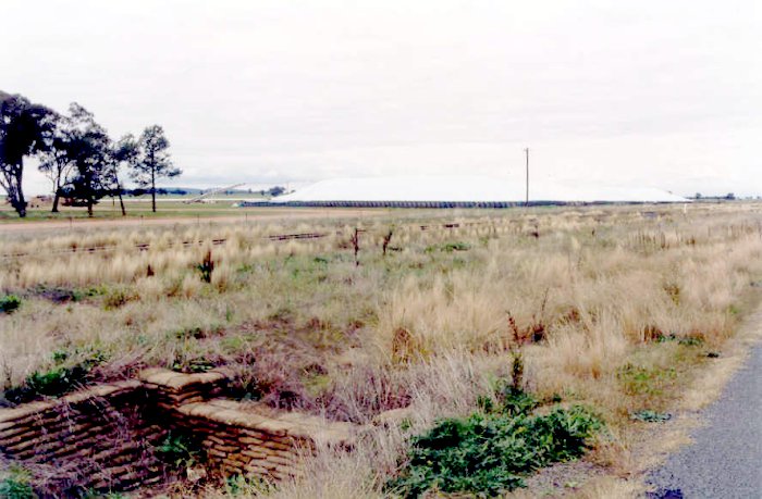 Grain bunkers at Kooregah, a private loading site at Boree Creek.