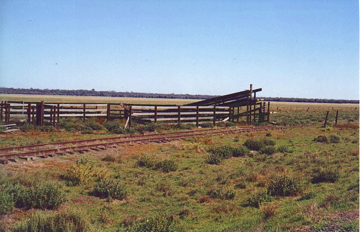 
The cattle loader and associated track are still present.
