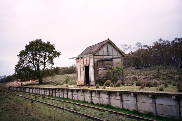 
The station building, looking back up the line.
